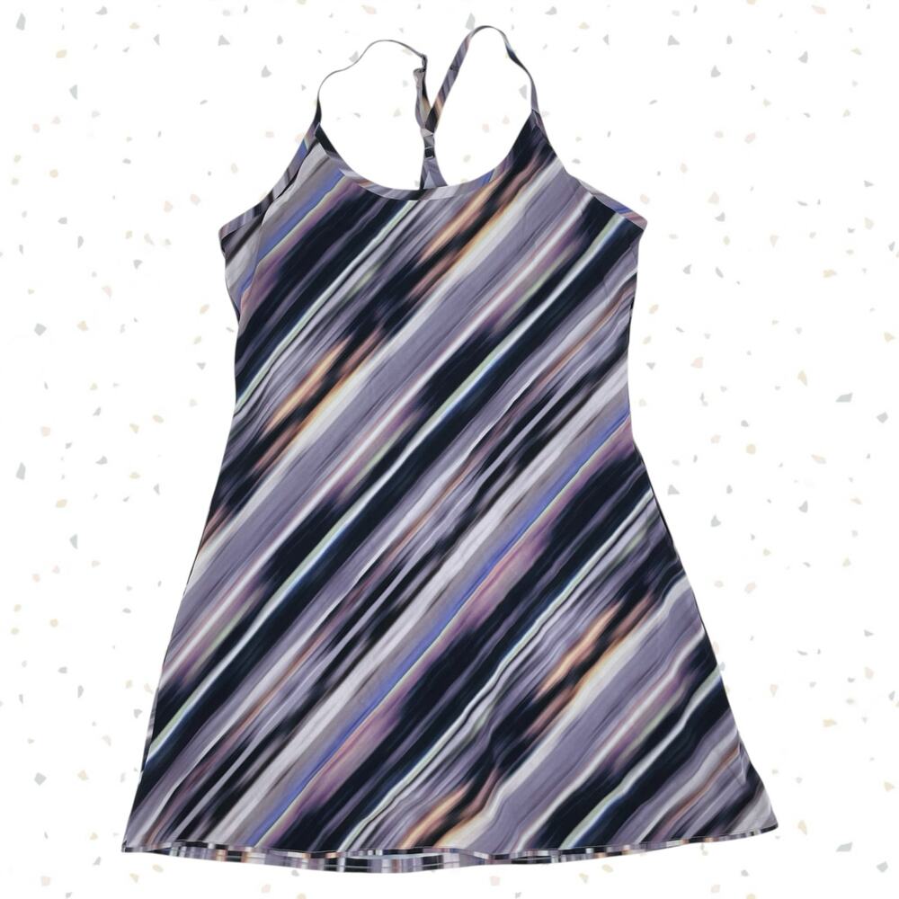 Outdoor Voices Exercise Dress Rainstorm Blur Stripe Athletic Sundress 2.0 Size L